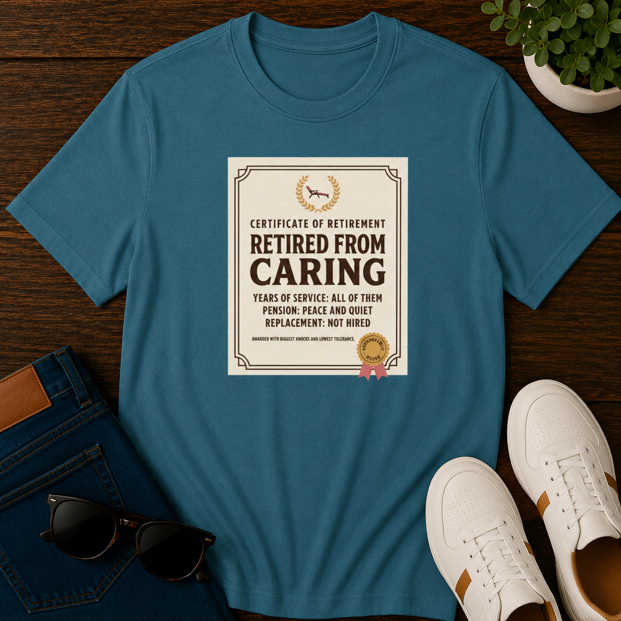 Retired From Caring Women's Relaxed T-Shirt